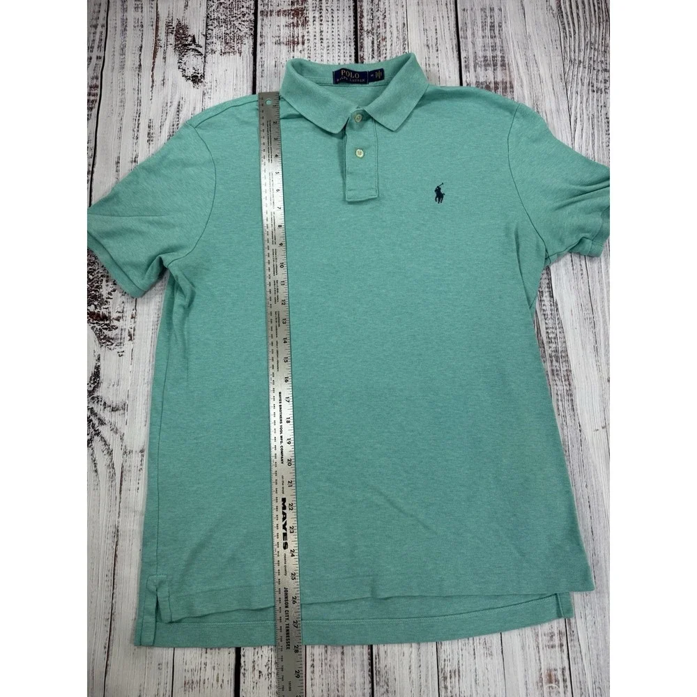 Polo Ralph Lauren Men's Shirt Aqua Green Short Sleeve Size Medium - Picture 6 of 12